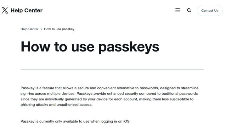 乌什苹果维修店铺分享iOS用户如何通过通行密钥(Passkey)登录 